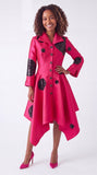 Diana 9216 guchsia pink midi dress