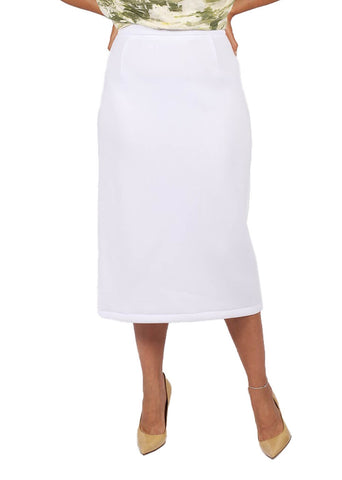Diana S2002 white pencil scuba skirt