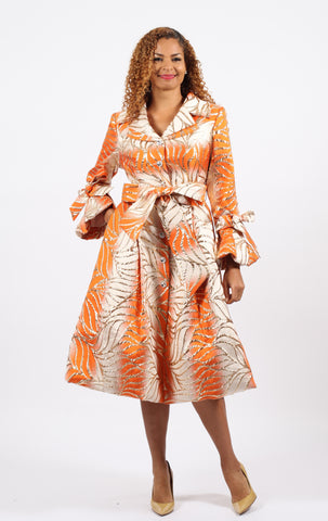 Diana 8903 orange dress