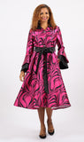 Diana 8973 fuchsia maxi dress