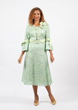 Diana 9084 green mesh dress