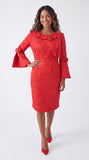 Diana 9114 red midi dress