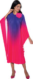 Divine Casuals 1742 pink ombre crinkle dress
