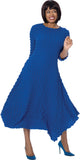Divine Casuals 2031 royal blue textured knit dress