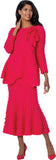 Divine Casuals 2052 magenta pink knit skirt suit
