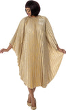 Divine Casuals 2111 gold crinkle dress