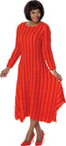 Divine Casuals 2121 orange midi dress