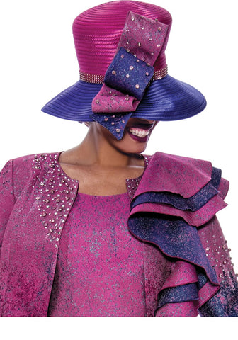 Divine Queen H2332 pmbre purple hat