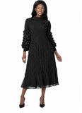 Divine Casuals 2091 black midi dress