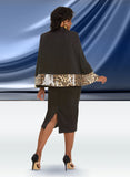 Donna Vinci 12041 cape skirt suit