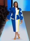 Donna Vinci 12057 royal blue skirt suit
