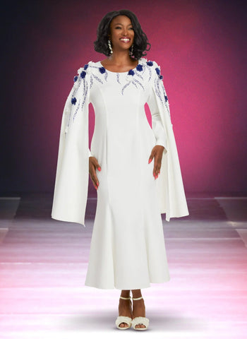 Donna Vinci 12060 cape sleeve dress