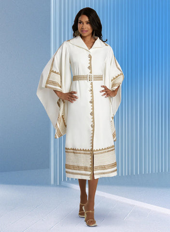 Donna Vinci 12074 bell sleeve dress