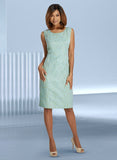 Donna Vinci 12090 mint green brocade dress