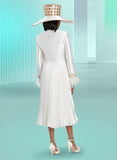Donna Vinci 12094 white jacket dress