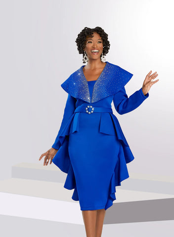 Donna Vinci 12099 royal blue dress