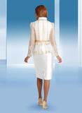 Donna Vinci 12101 white jacket dress