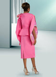 Donna Vinci 12114 pink skirt suit
