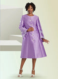 Donna Vinci 12115 lavender dress