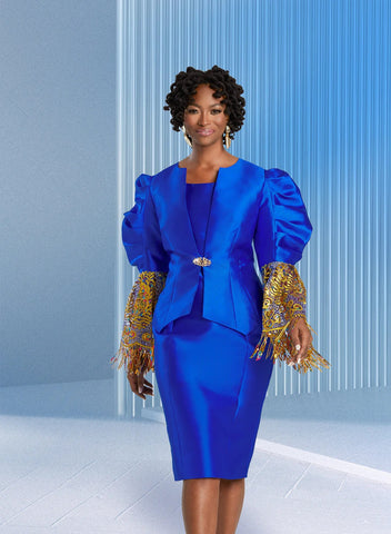 Donna Vinci 12116 royal blue skirt suit