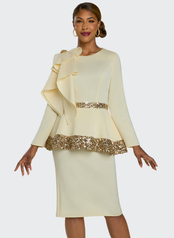 Donna Vinci 12231 buttercup skirt suit