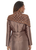 Donna Vinci 12288 Almond sequin skirt suit