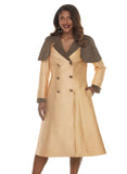 Donna Vinci 12290 Gold capelet Dress