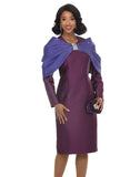 Donna Vinci 12291 plum midi dress