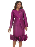 Donna Vinci 12292 Magenta skirt suit