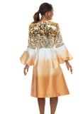 Donna Vinci 12302 gold ombre jacket dress