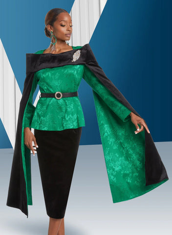 Donna Vinci 5810 velvet skirt suit