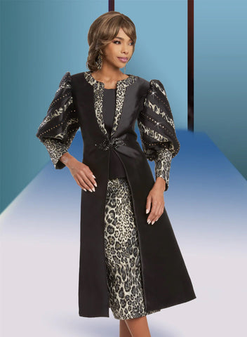 Donna Vinci 5818 Leopard Print SKirt suit
