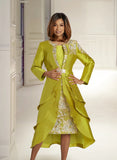 Donna Vinci 5844 lime jacket dress