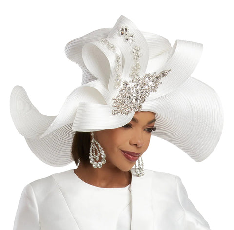 Donna Vinci H12052 off white hat