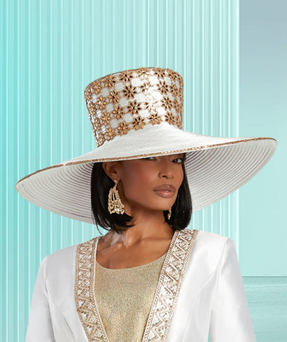 Donna Vinci H12094 white hat