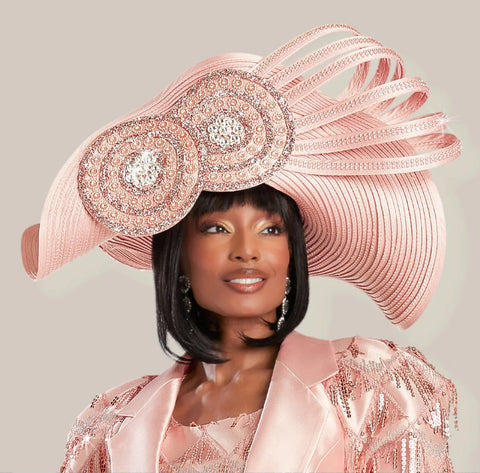 Donna Vinci H12104 peach hat