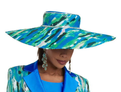 Donna Vinci H5811 royal blue hat