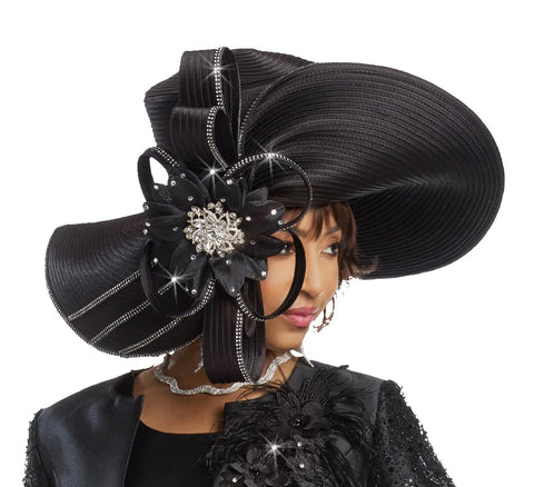 Donna Vinci H5812 black hat