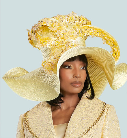 Donna Vinci H5838 yellow hat