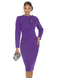 Donna Vinci Knit 13479 purple dress