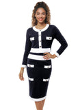 Donna Vinci Knit 13480 black dress