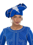 Donna Vinci H13471 royal blue fitted hat