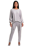 Donna Vinci Sport 21048 Silver cotton pant set