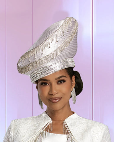 Donna Vinci H5853 white hat
