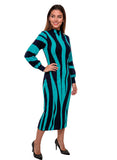 Donna Vinci Knit 13481 hunter green dress