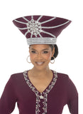 Donna Vinci H13472 plum hat