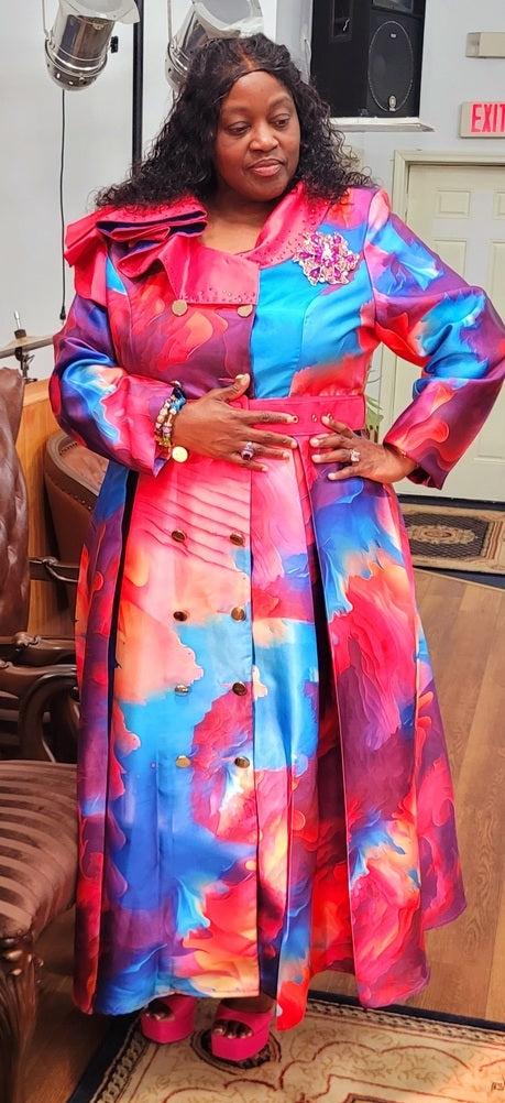 fuchsia maxi dress plus size Donna Vinci 12120 – Diva's Den Fashion, LLC
