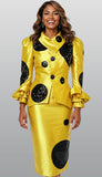 Donna Vinci 12205 golden skirt suit
