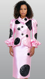 Donna Vinci 12205 baby pink skirt suit