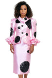 Donna Vinci 12205 baby pink skirt suit